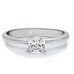 TK202 - High polished (no plating) Stainless Steel Ring with AAA Grade CZ  in Clear-2