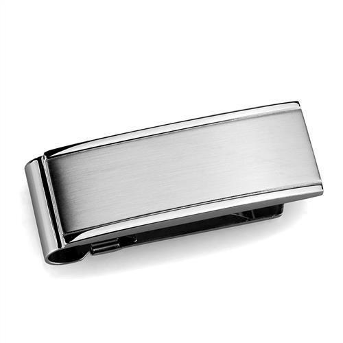 TK2070 - High polished (no plating) Stainless Steel Money clip with No Stone-0