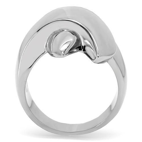 TK207 - High polished (no plating) Stainless Steel Ring with No Stone-3