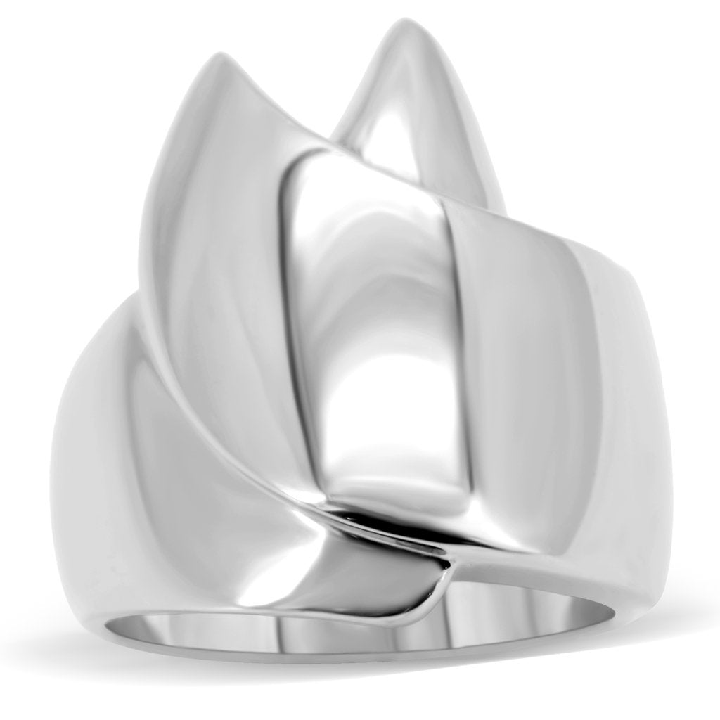 TK207 - High polished (no plating) Stainless Steel Ring with No Stone-0