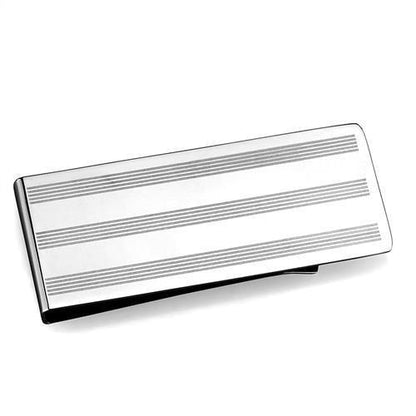 TK2081 - High polished (no plating) Stainless Steel Money clip with No Stone-0