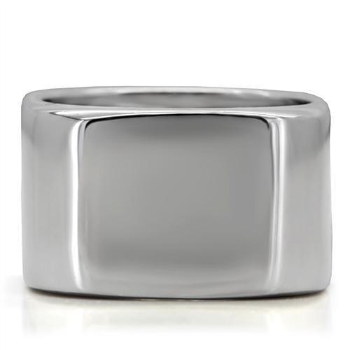 TK208 - High polished (no plating) Stainless Steel Ring with No Stone-2