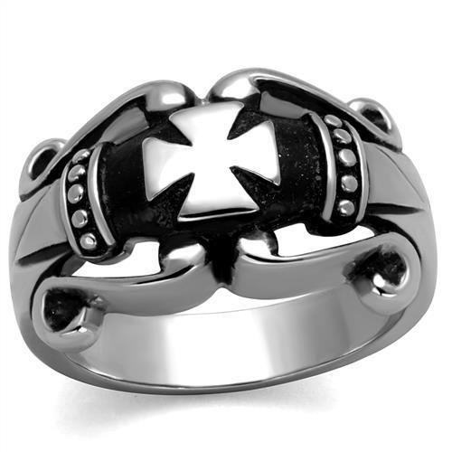TK2141 - High polished (no plating) Stainless Steel Ring with No Stone-0