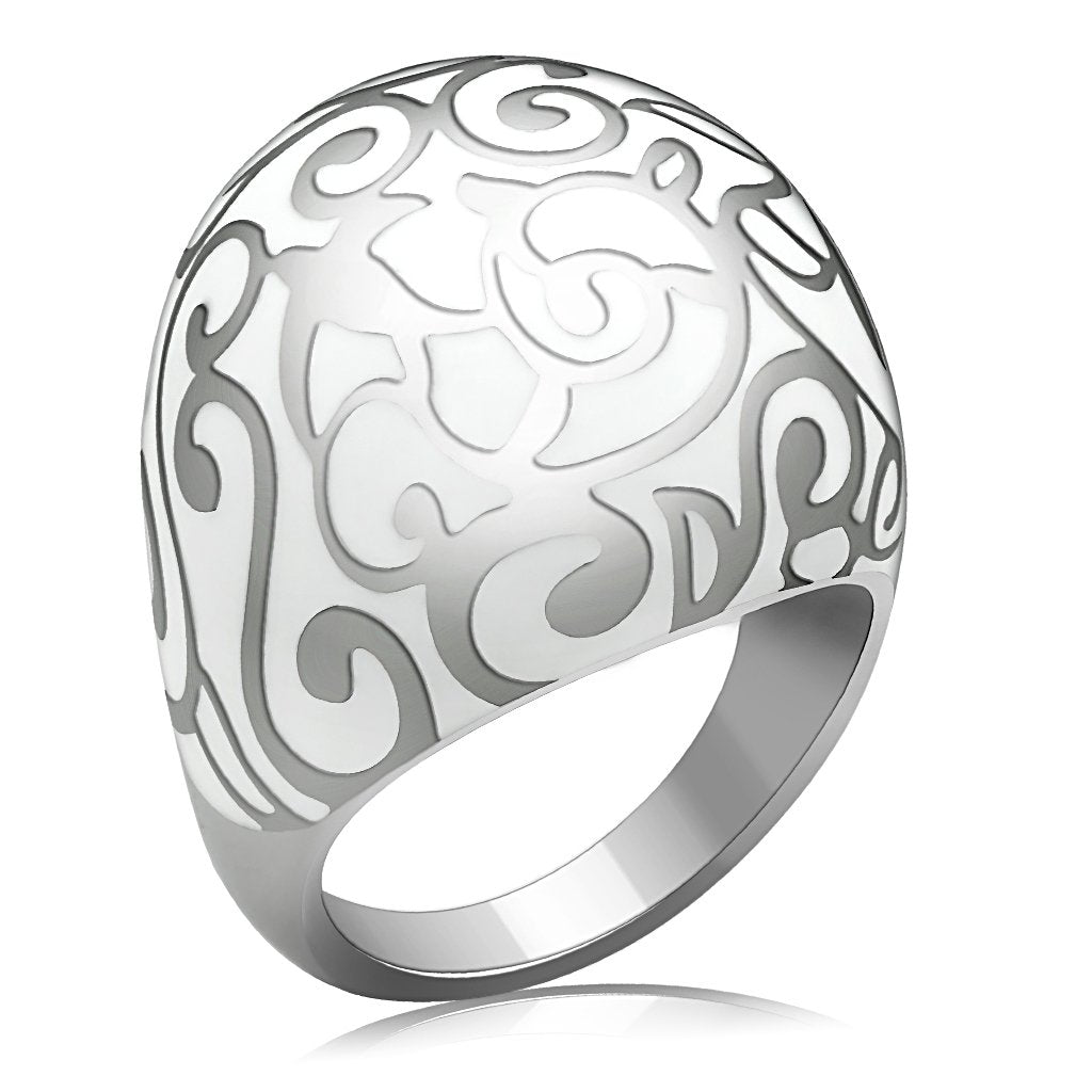 TK215 - High polished (no plating) Stainless Steel Ring with No Stone-0
