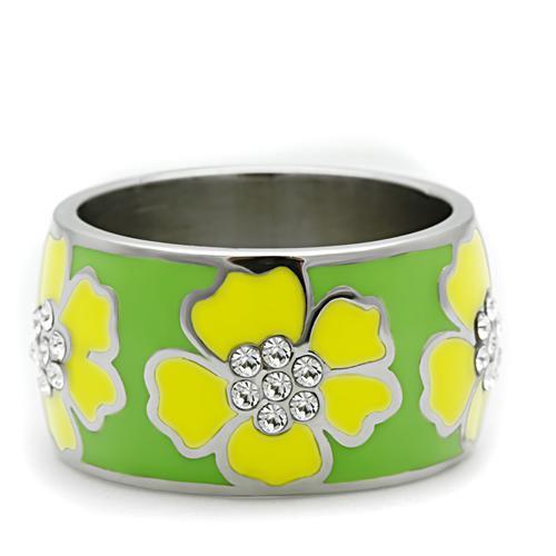 TK221 - High polished (no plating) Stainless Steel Ring with No Stone-2