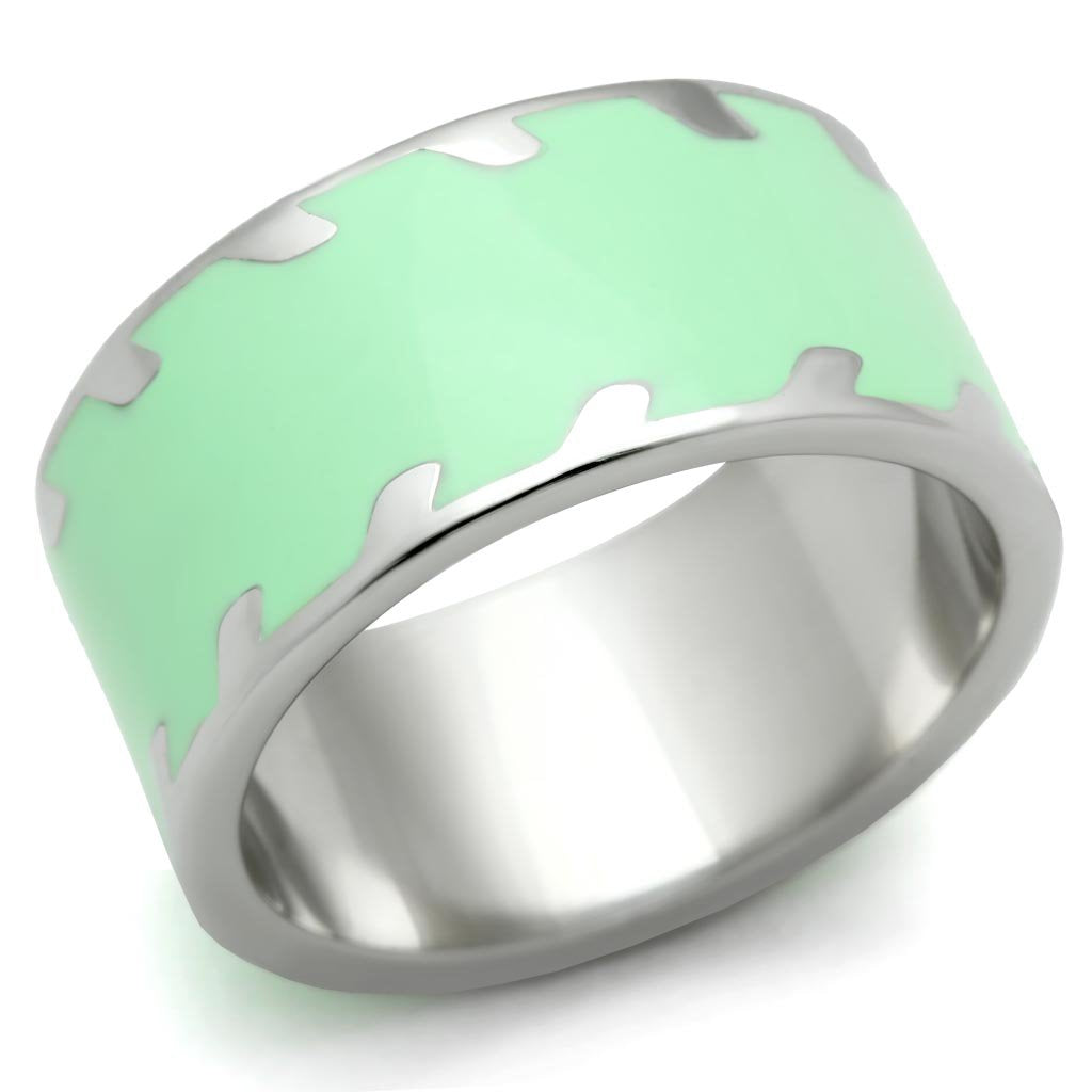 TK222 - High polished (no plating) Stainless Steel Ring with No Stone-0