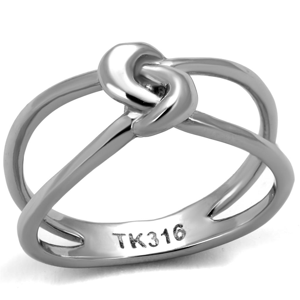 TK2262 - High polished (no plating) Stainless Steel Ring with No Stone-0