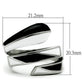 TK228 - High polished (no plating) Stainless Steel Ring with No Stone-1