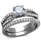 TK2292 - High polished (no plating) Stainless Steel Ring with AAA Grade CZ  in Clear-0