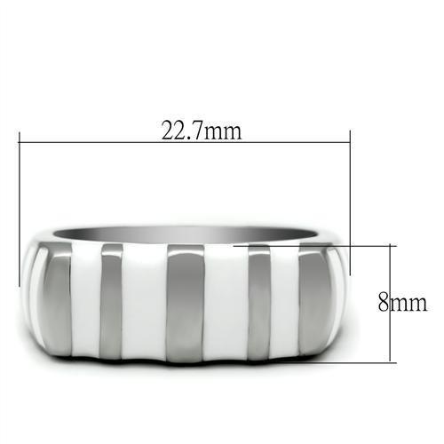 TK231 - High polished (no plating) Stainless Steel Ring with No Stone-1