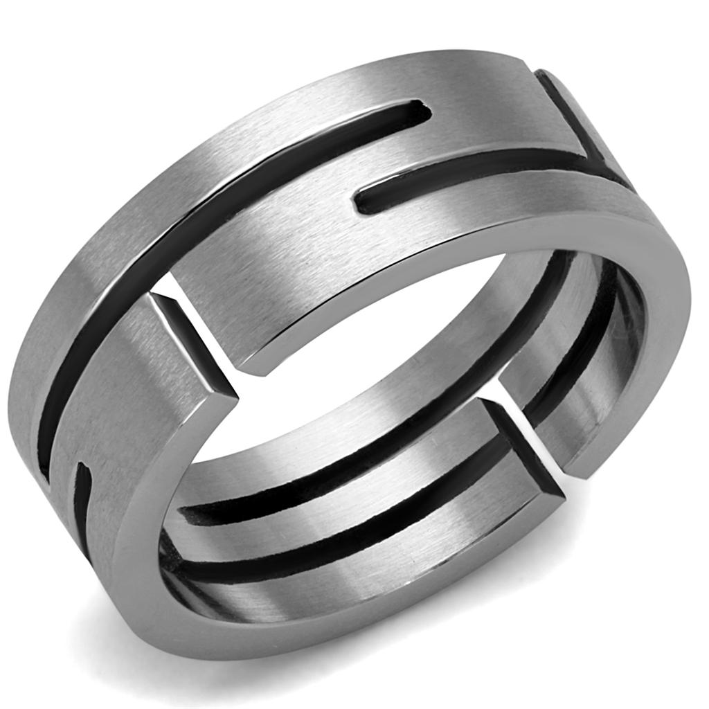 TK2393 - High polished (no plating) Stainless Steel Ring with No Stone-0