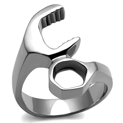 TK2396 - High polished (no plating) Stainless Steel Ring with No Stone-0