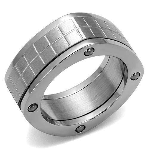 TK2405 - High polished (no plating) Stainless Steel Ring with No Stone-0