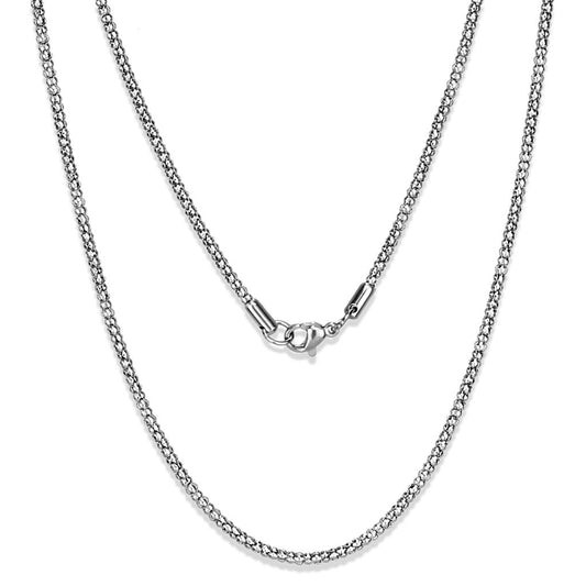 TK2424 - High polished (no plating) Stainless Steel Chain with No Stone-0