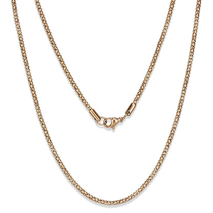 TK2424R - IP Rose Gold(Ion Plating) Stainless Steel Chain with No Stone-0