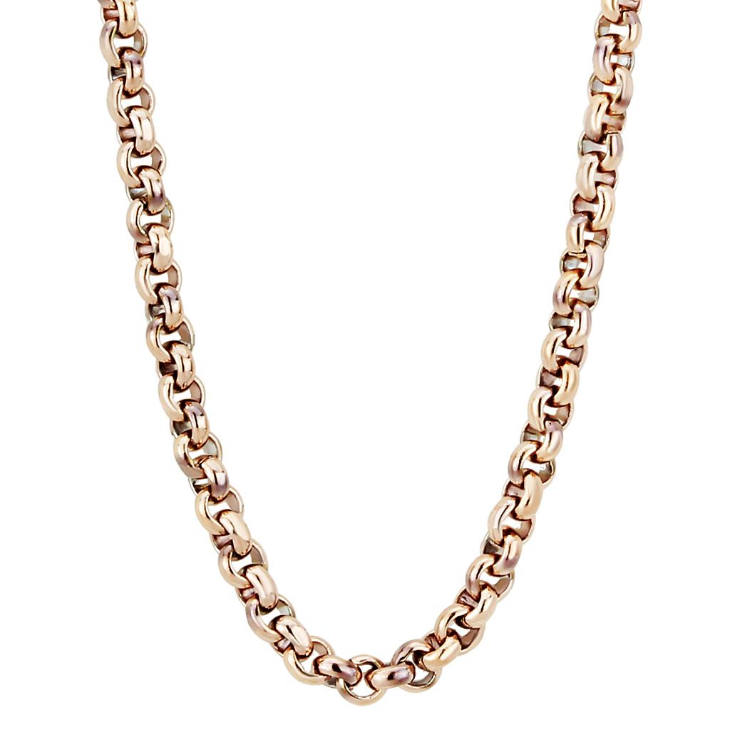 TK2425R - IP Rose Gold(Ion Plating) Stainless Steel Chain with No Stone-0