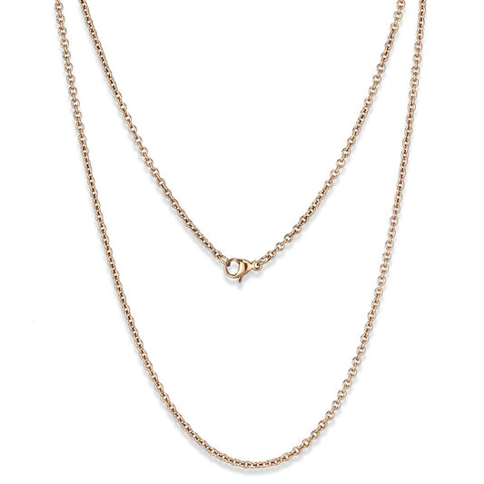 TK2428R - IP Rose Gold(Ion Plating) Stainless Steel Chain with No Stone-0