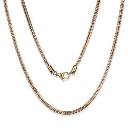 TK2430R - IP Rose Gold(Ion Plating) Stainless Steel Chain with No Stone-0