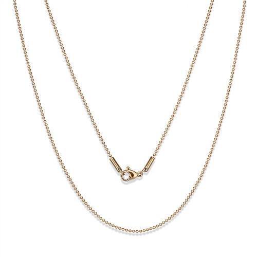 TK2431R - IP Rose Gold(Ion Plating) Stainless Steel Chain with No Stone-0
