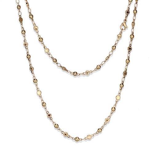 TK2432R - IP Rose Gold(Ion Plating) Stainless Steel Chain with No Stone-0
