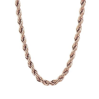 TK2433R - IP Rose Gold(Ion Plating) Stainless Steel Chain with No Stone-0
