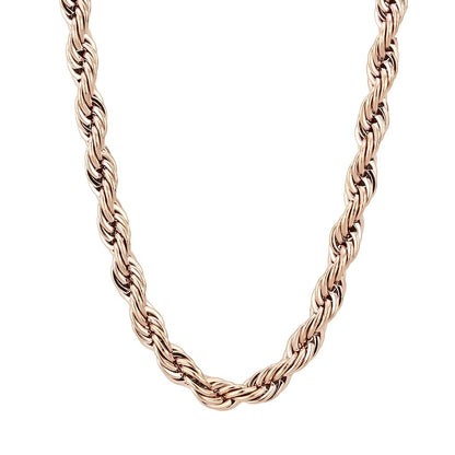 TK2434R - IP Rose Gold(Ion Plating) Stainless Steel Chain with No Stone-0