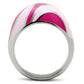 TK243 - High polished (no plating) Stainless Steel Ring with Epoxy  in No Stone-2