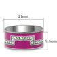 TK244 - High polished (no plating) Stainless Steel Ring with Top Grade Crystal  in Clear-1