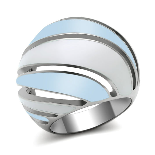 TK252 - High polished (no plating) Stainless Steel Ring with No Stone-0