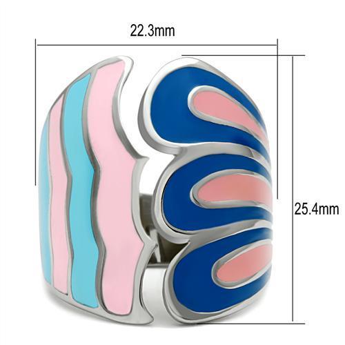 TK253 - High polished (no plating) Stainless Steel Ring with No Stone-1