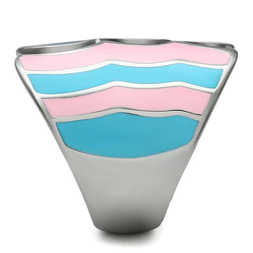 TK253 - High polished (no plating) Stainless Steel Ring with No Stone-3