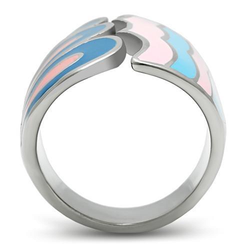 TK253 - High polished (no plating) Stainless Steel Ring with No Stone-4