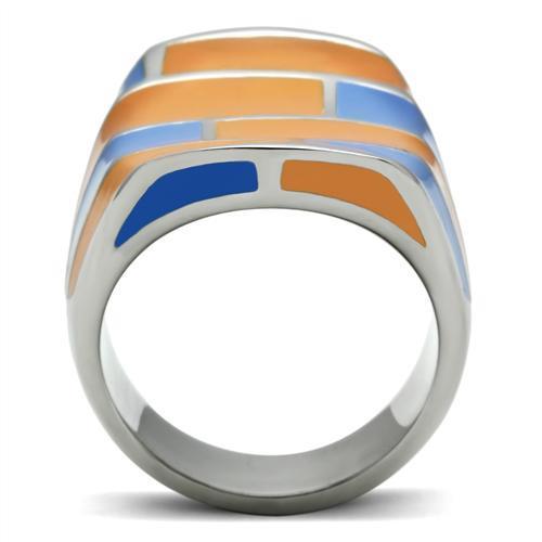 TK254 - High polished (no plating) Stainless Steel Ring with No Stone-2
