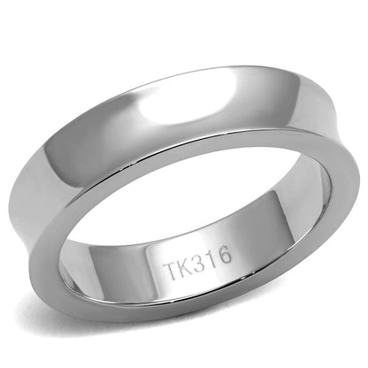 TK2561 - High polished (no plating) Stainless Steel Ring with No Stone-0