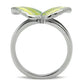 TK267 - High polished (no plating) Stainless Steel Ring with Epoxy  in No Stone-2