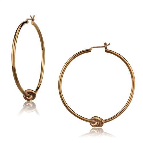 TK2853 - IP Coffee light Stainless Steel Earrings with No Stone-0