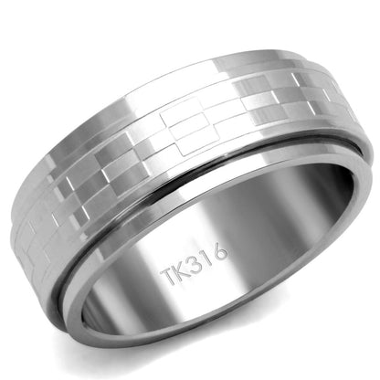 TK2942 - High polished (no plating) Stainless Steel Ring with No Stone-0