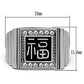 TK329 - High polished (no plating) Stainless Steel Ring with Top Grade Crystal  in Clear-1