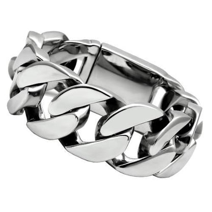 TK338 - High polished (no plating) Stainless Steel Bracelet with No Stone-0