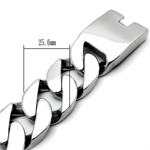 TK338 - High polished (no plating) Stainless Steel Bracelet with No Stone-2