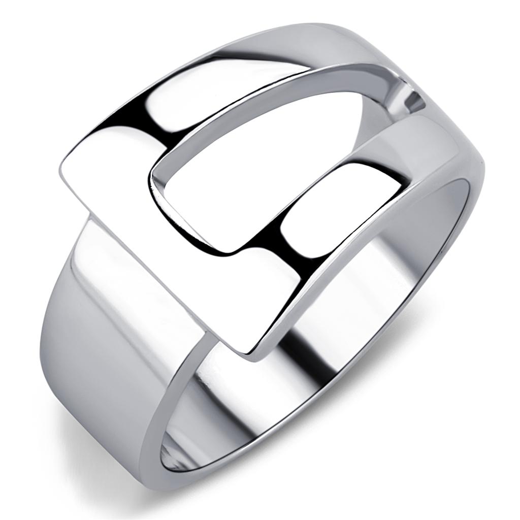 TK3438 - High polished (no plating) Stainless Steel Ring with No Stone-0