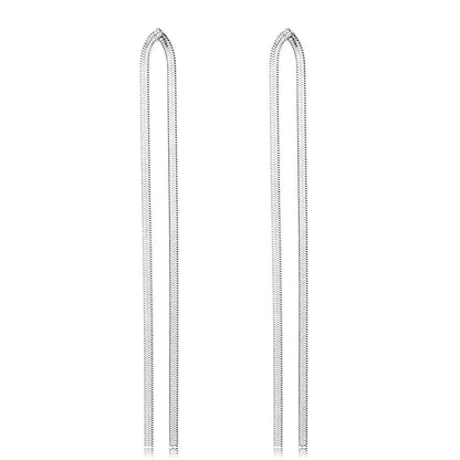 TK3530 - High polished (no plating) Stainless Steel Earrings with No Stone-0