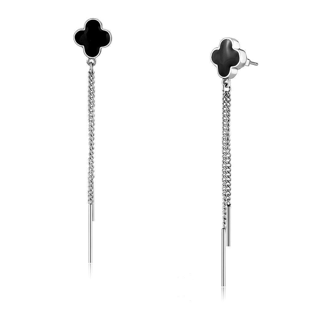 TK3611 - No Plating Stainless Steel Earrings with No Stone-0