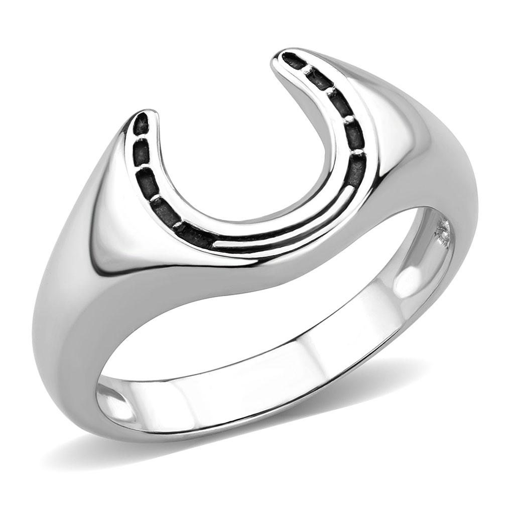 TK3619 - High polished (no plating) Stainless Steel Ring with No Stone-0