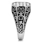 TK362 - High polished (no plating) Stainless Steel Ring with Top Grade Crystal  in Clear-3