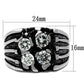 TK366 - High polished (no plating) Stainless Steel Ring with AAA Grade CZ  in Clear-1