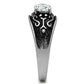 TK373 - High polished (no plating) Stainless Steel Ring with AAA Grade CZ  in Clear-3