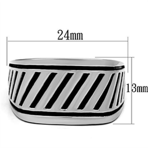 TK380 - High polished (no plating) Stainless Steel Ring with No Stone-1