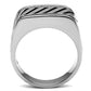 TK380 - High polished (no plating) Stainless Steel Ring with No Stone-2