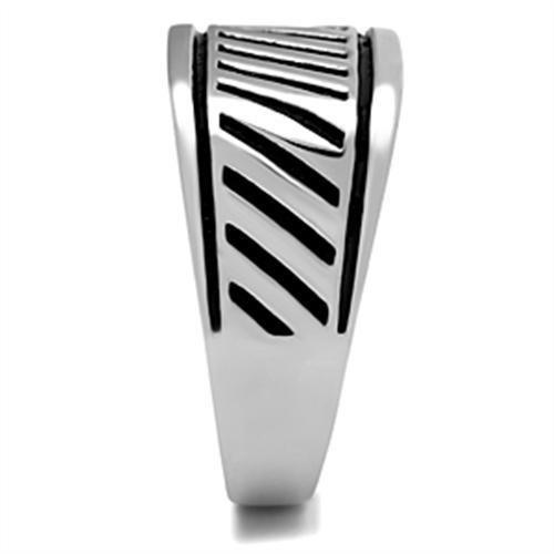TK380 - High polished (no plating) Stainless Steel Ring with No Stone-3